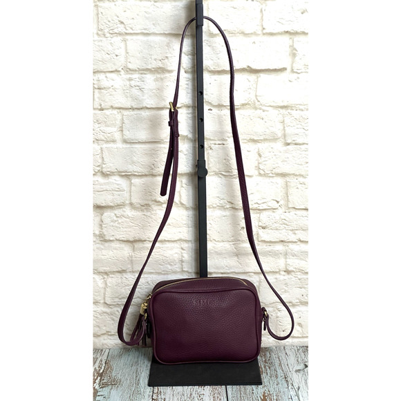 Gigi Crossbody Handbag‎ Women's Leather Camera Handbag Burgundy Wine Small - Picture 9 of 16